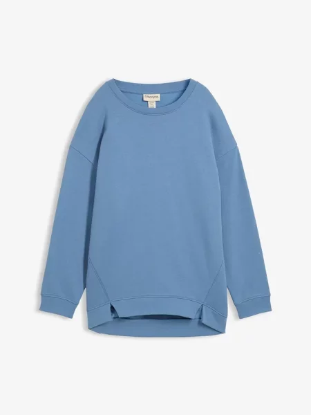Bluza oversize z mieszanki bawełny niebieska