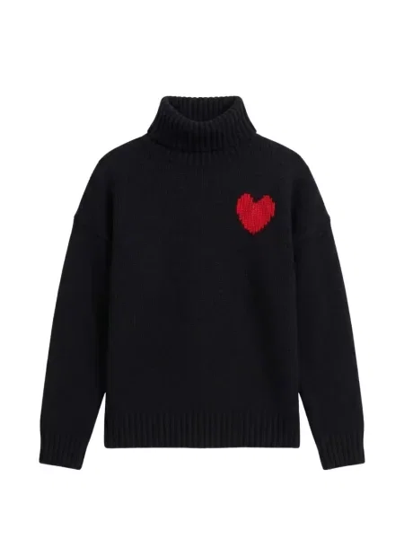 Pulover Chinti & Parker cu motiv cu inimi negru