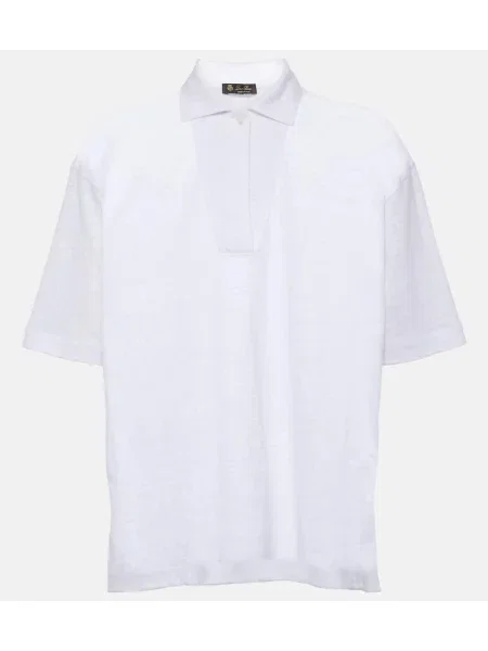 Lněné polotričko Loro Piana bílé