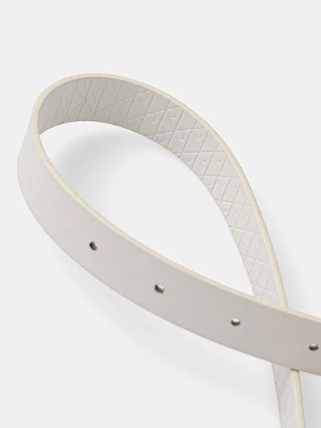 Calvin Klein curea pentru femei din piele alb