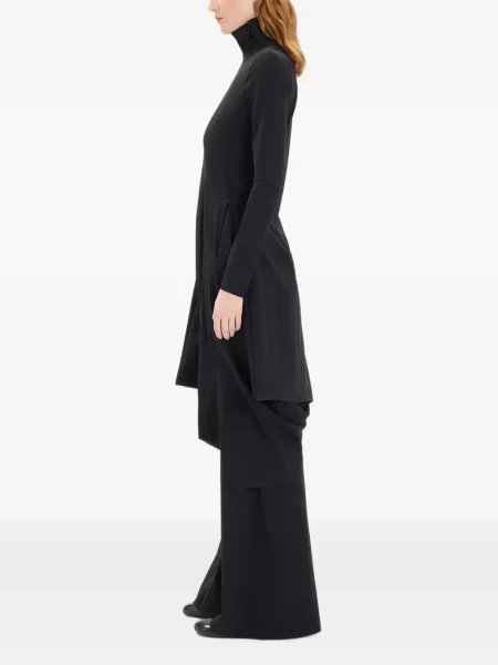 Rochie High asimetrică drapată negru