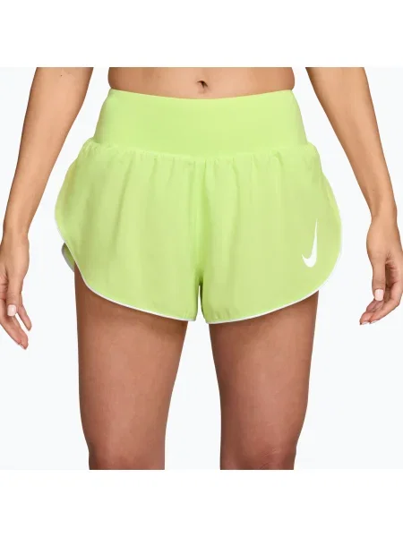 Шорти для бігу Nike Tempo Swoosh Dri-Fit Mid-Rise Brief-Lined light lemon twist/white білі