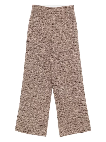 Pantaloni Sandro din tweed maro