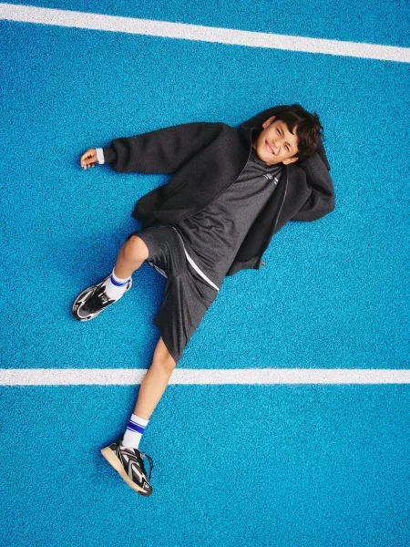 Reserved Sportovní neoprenová mikina tmavě šedá