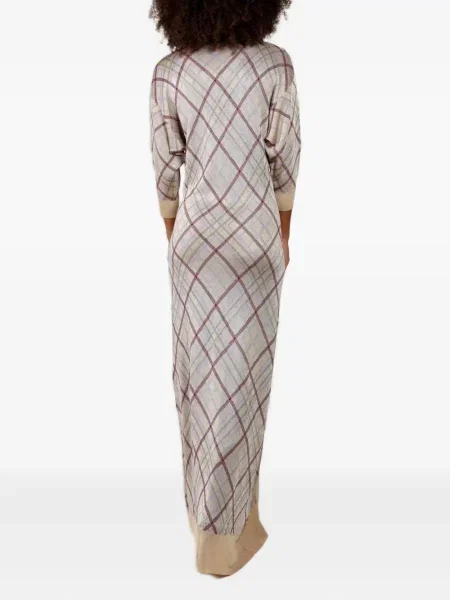 Rochie Rabanne în carouri de costum