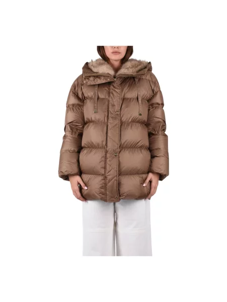 Kurtka puchowa Max Mara brązowa