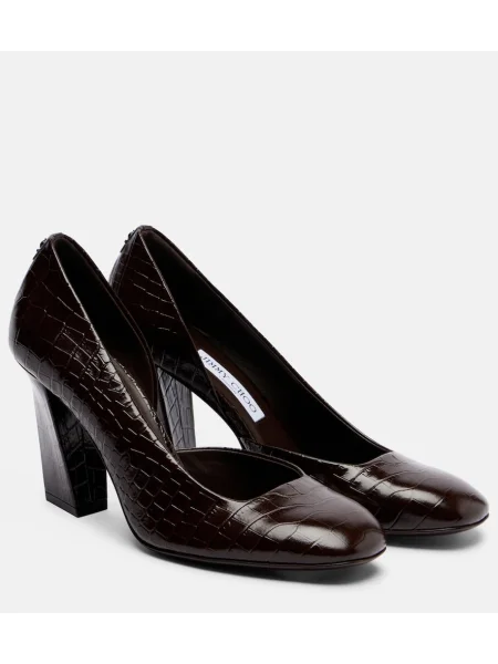 Pantofi cu toc Jimmy Choo din piele maro