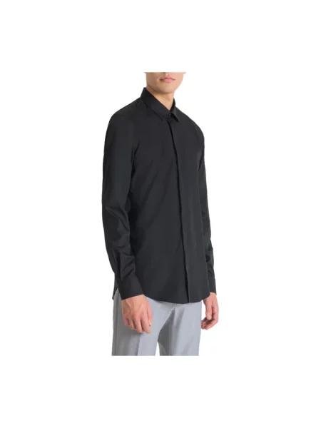 Koszula Antony Morato w jednolitym kolorze czarna
