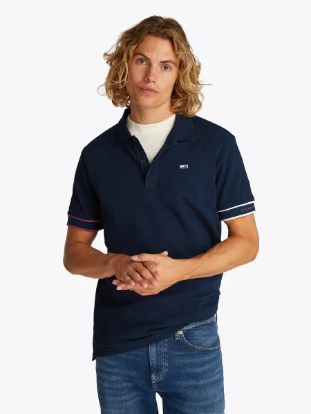Tommy Jeans polo tričko modrá