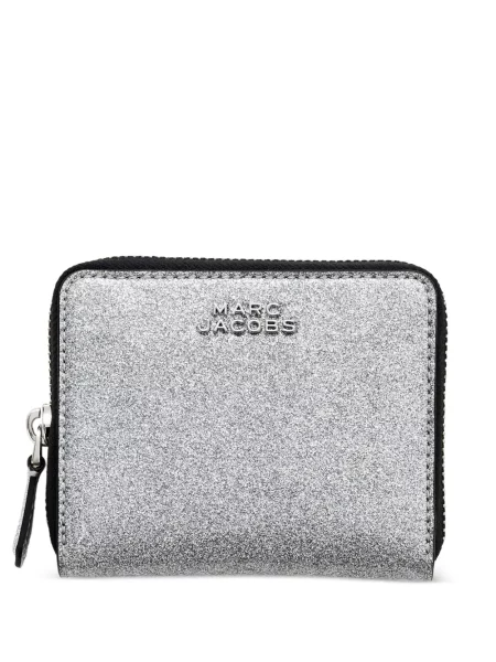 Portofel Marc Jacobs din piele argintiu