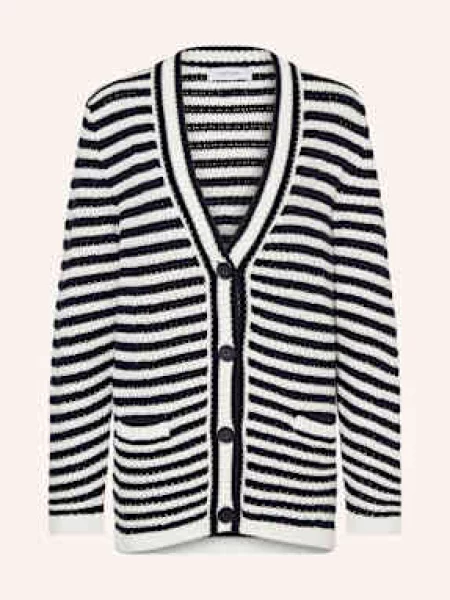 Comma casual identity Kardigan námořnická modř / offwhite bílý