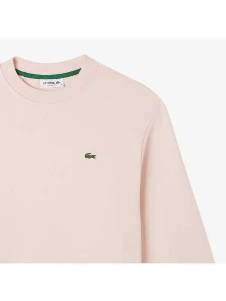Lacoste Bluza Z Okrągłym Dekoltem Relaxed Fit różowa