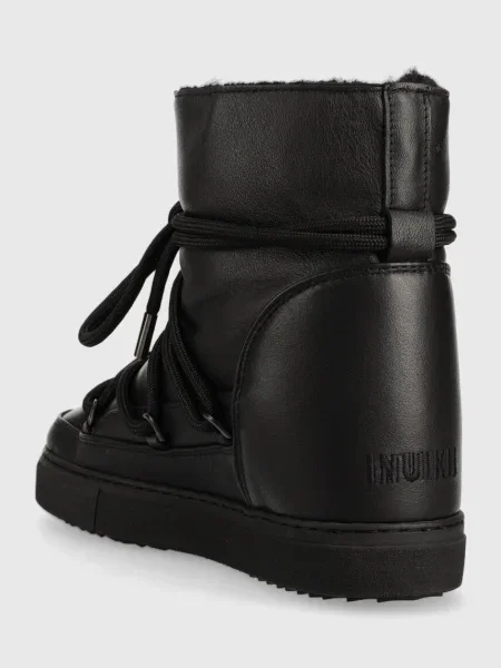 Inuikii bőr hótaposó FULL LEATHER WEDGE fekete