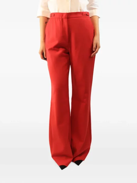 Pantaloni Gabriela Hearst cu cataramă roșu