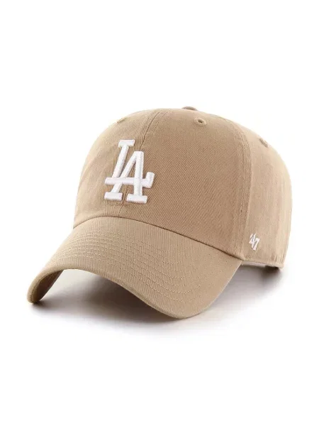 Șapcă de baseball din MLB Los Angeles Dodgers cu imprimeu bej