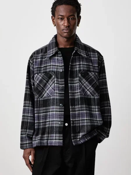 Carhartt WIP Parson Shirt cămașă cu amestec de lână pentru bărbați