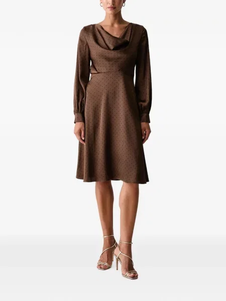 Rochie midi Fracomina cu buline maro