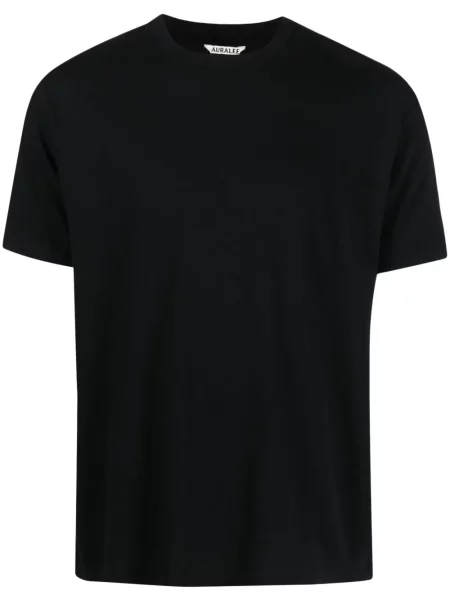 Tricou Auralee cu decolteu rotund negru