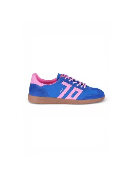 Satynowe sneakersy Back70 niebieskie