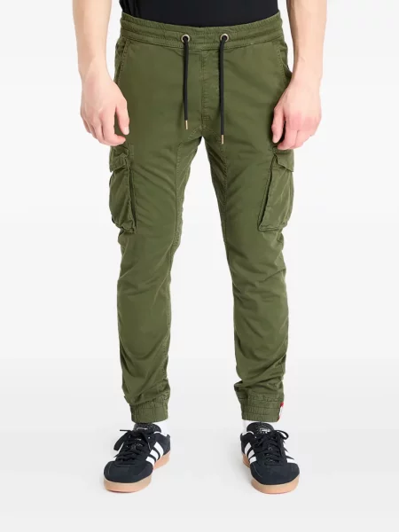 Pantaloni cargo Alpha Industries din țesătură twill verde