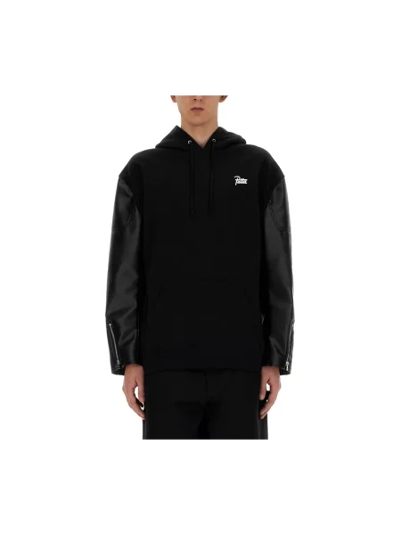 Bluza z kapturem Junya Watanabe z kapturem z nadrukiem czarna