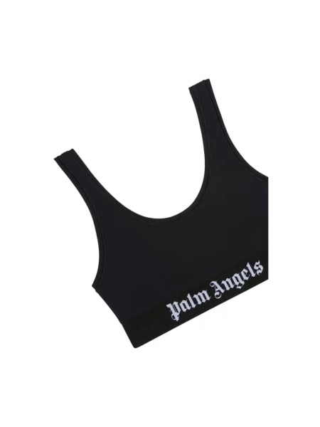 Top sportowy Palm Angels z nadrukiem czarny