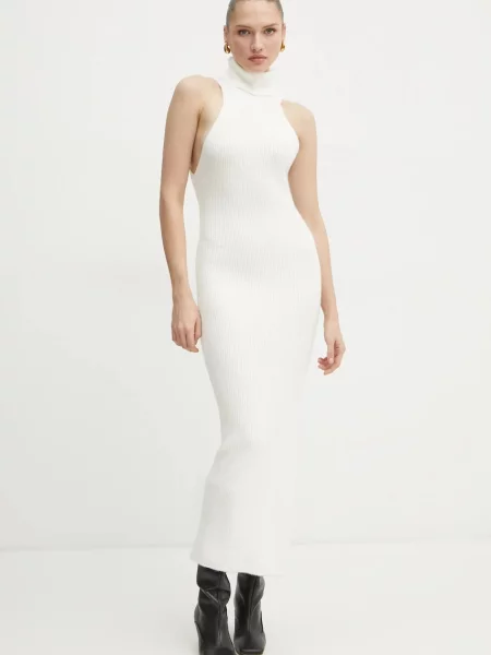 Bardot sukienka MARIANO maxi dopasowana biały