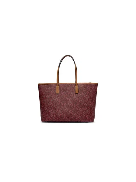 Ročna torba Tommy Hilfiger Th Monoplay Tote Le Temno rdeča
