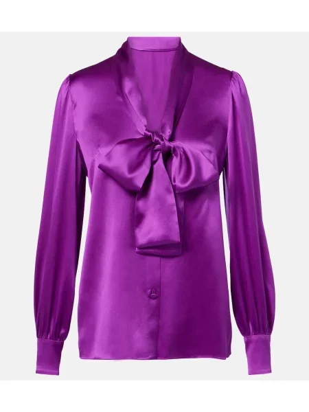 Bluză Dolce&gabbana din satin violet