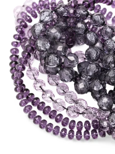 Colier Emporio Armani cu mărgele violet