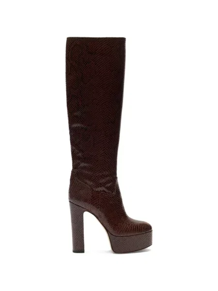 Botine Casadei cu imagine maro