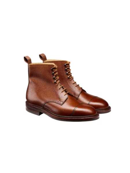 Botki Crockett & Jones skórzane brązowe