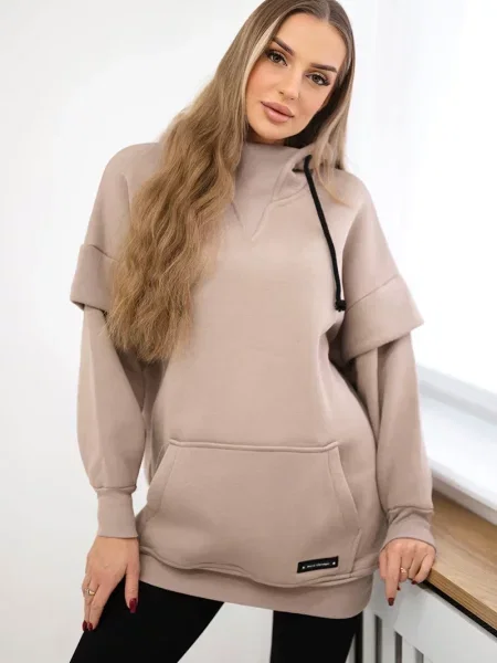 Golf bluza Kesi ocieplana beżowa