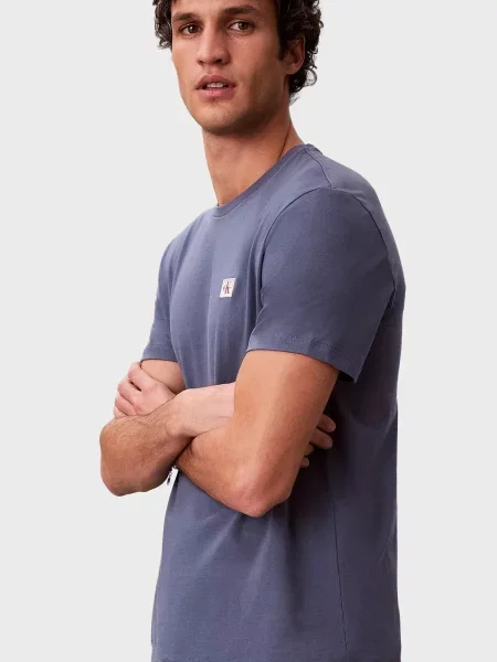 Класична футболка Calvin Klein Jeans з джерсі синя