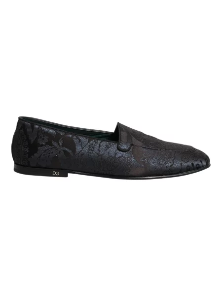 Półbuty Dolce And Gabbana skórzane wsuwane niebieskie