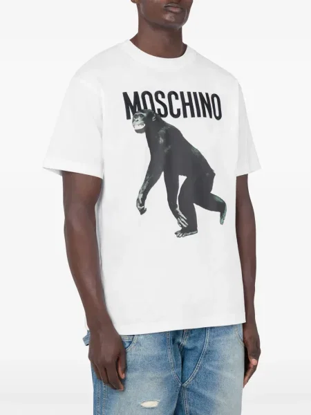 Tricou Moschino cu imagine alb