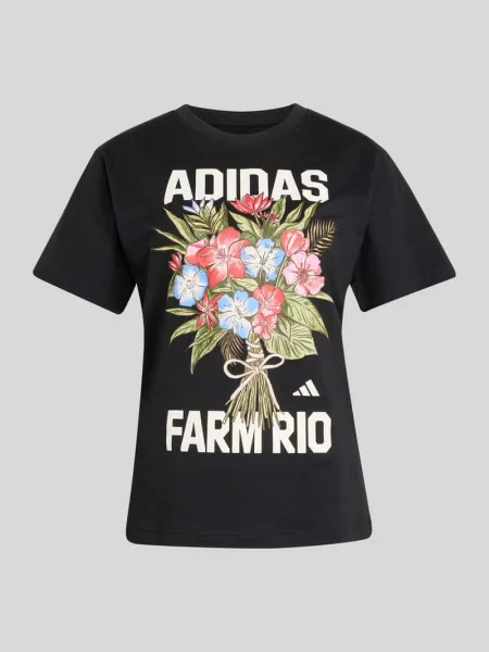 Męski t-shirt o kroju regular fit z czystej bawełny Adidas Sportswear czarna