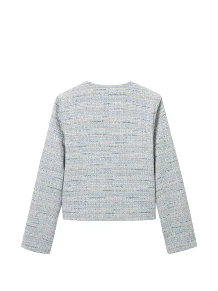 Geacă B+ab cu franjuri din tweed albastru