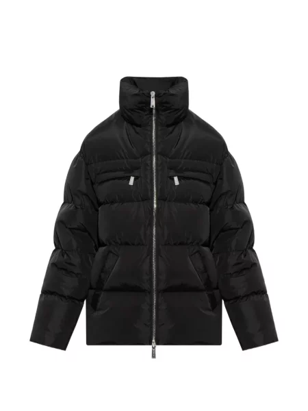 Matlasat geacă Dsquared2 cu guler de stand-up negru