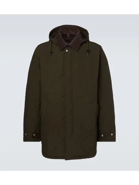 Geacă Comme Des Garçons Homme de catifea cord cu glugă verde