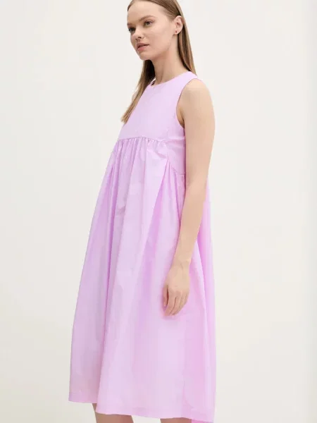 Сукня adidas City Escape midi розкльошена фіолетовий