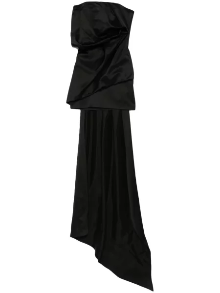 Mały sukienka mini Almaz drapowana garniturowa czarna