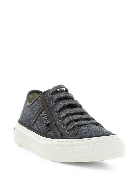 Sneakerși Brunello Cucinelli de lână gri
