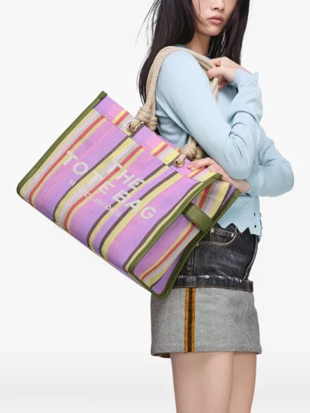 Geantă shopper Marc Jacobs plasă violet