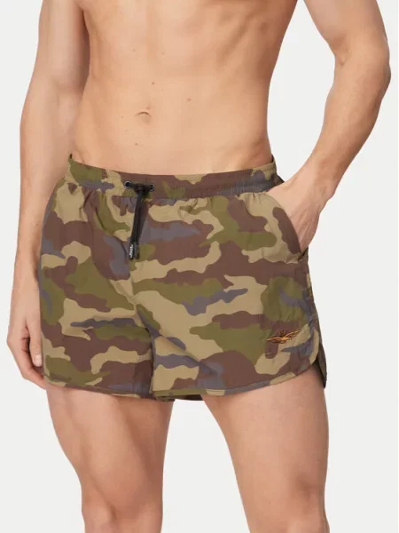 Plavecké šortky Aeronautica Militare zelené