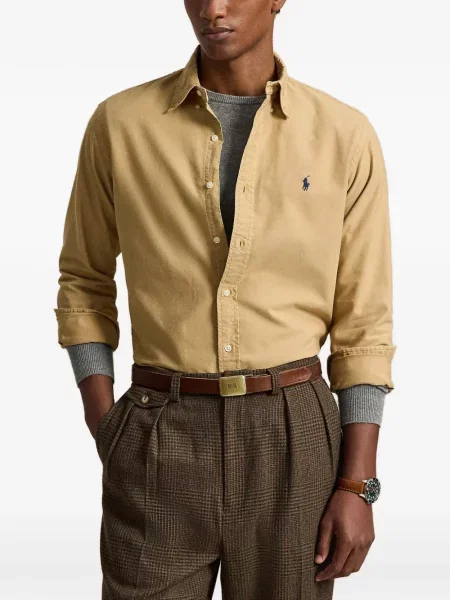 Satenske rukavice Polo Ralph Lauren s vezom s vezicama smeđa