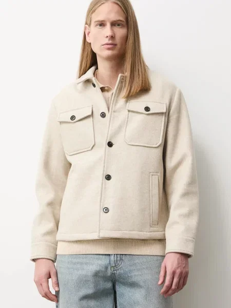 Medicine geacă cu aspect de cămașă bej