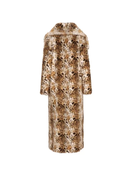 Palton de blană Uncommon cu imagine cu model leopard cu blană