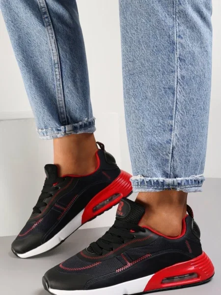 Sneakers Negru-Roșu Qinerris negru
