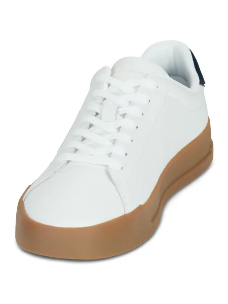 Sneakerși Tommy Hilfiger din piele alb